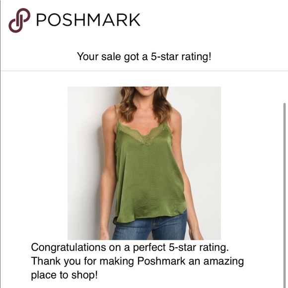 OLIVE LACE CAMI TOP - Picture 5 of 5